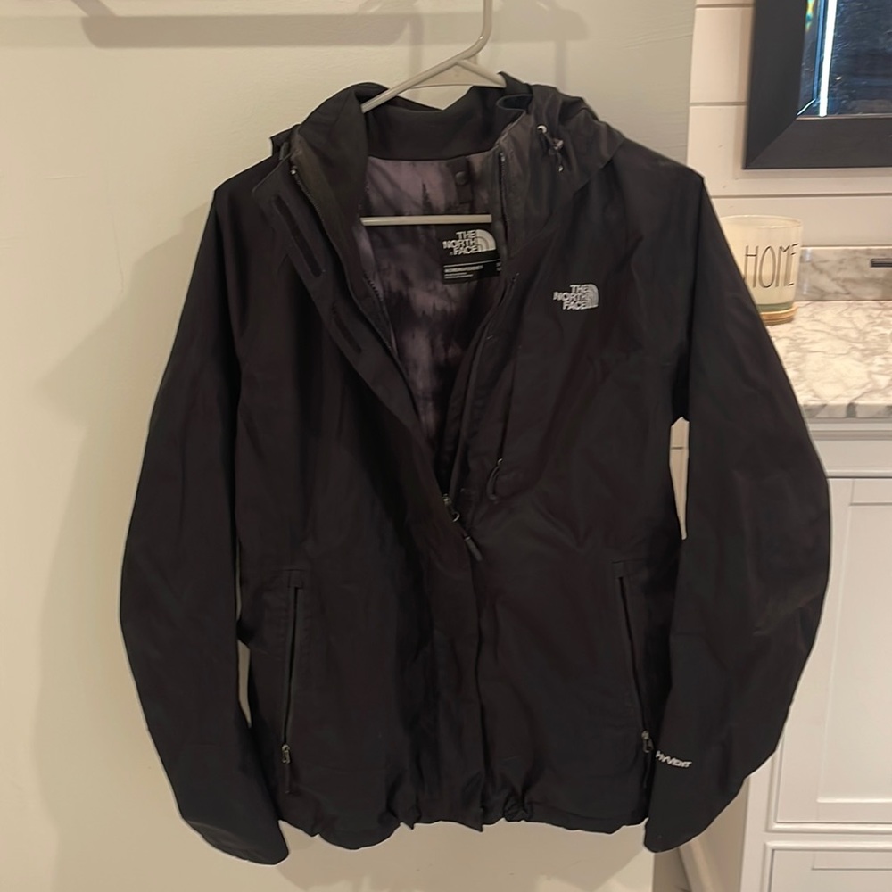 Womens hyvent black north face jacket size